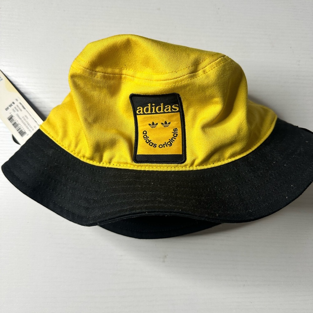 Adidas Two-Tone Yellow and Black Bucket Hat